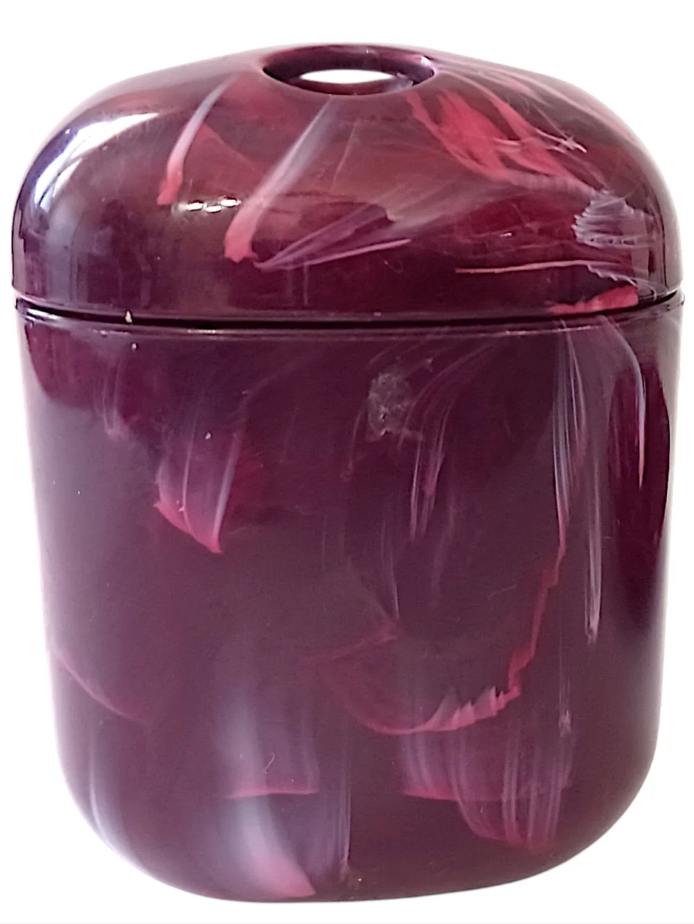 Vtg‎ Marbled Plastic Toothbrush Holder Soap Dish Wine Pink Color Retro Bathroom